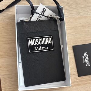 Moschino Black Vertical Crossbody Bag